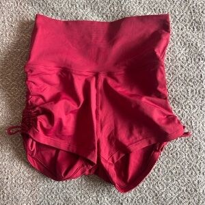 Mika Yoga Wear Red Athletic Shorts